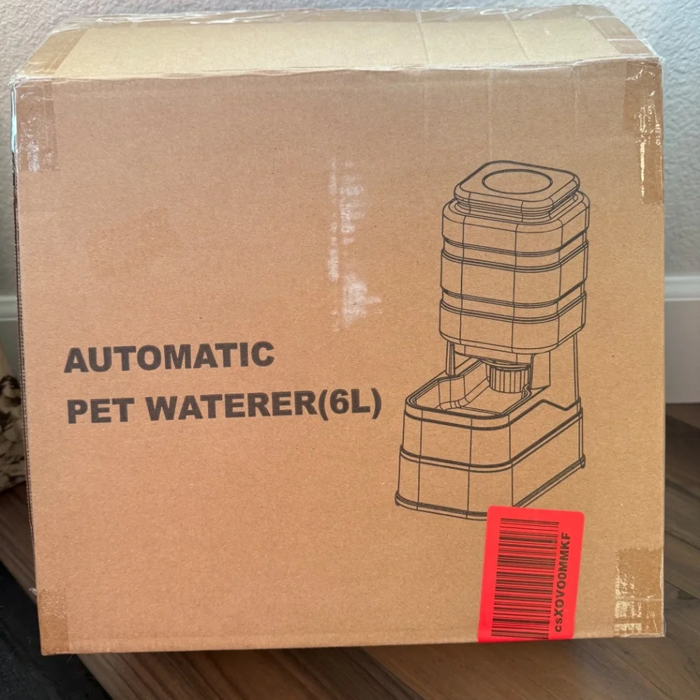6 Liter gravity fed automatic water dispenser with stainless steel bowl